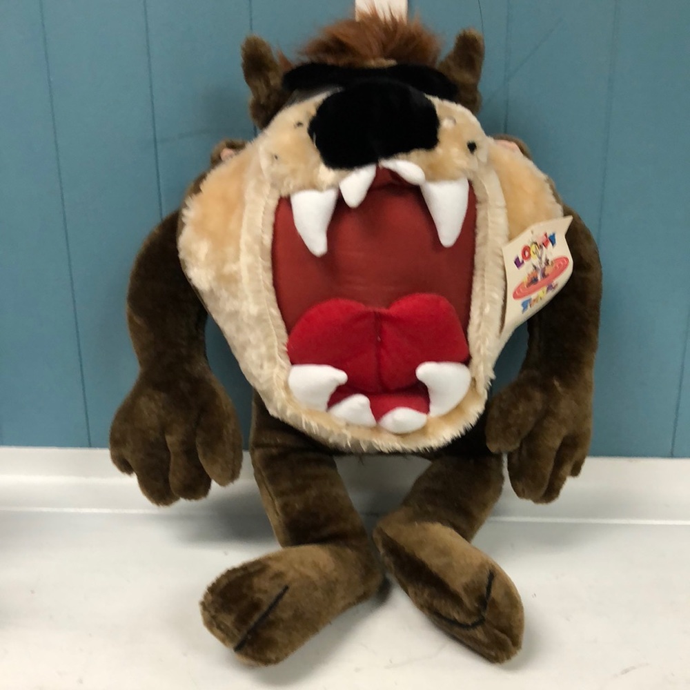 Vtg Taz Tasmanian Devil Jumbo 20” Plush‎ ACE NOVELTY 1994 with tag Looney Tunes